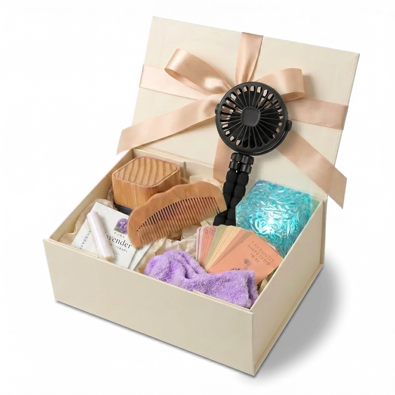 Bloom & Beam comfort box, open with the kit contents